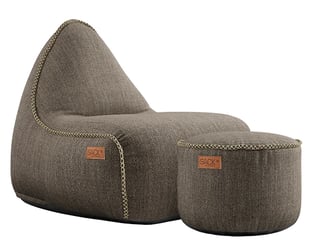 SACKit Cobana Lounge Chair Brown + Pouf