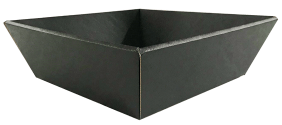 Stor firkantet gavekurv i sort