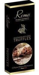 Roma Chokoladetrøfler med flager af mælkechokolade