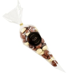 Pebernødder med chokolade i kræmmerhus