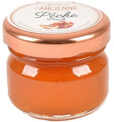 Mini glas med fransk fersken syltetøj