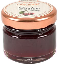 Mini glas med fransk kirsebær syltetøj