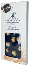 Mørk chokoladebar med hasselnødder 40g  Aalborg Chokoladen