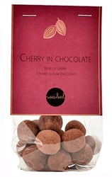 Kandiseret kirsebær i mørk chokolade
