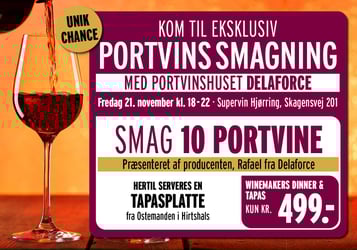 Portvinssmagning med Delaforce Hjørring 21.november kl. 18-22