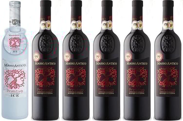 Masso Antico Smagekasse – 1  Primitivo ICE 2023 og 5 Primitivo 2022