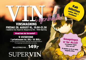 Vin i øjenhøjde Vinsmagning August