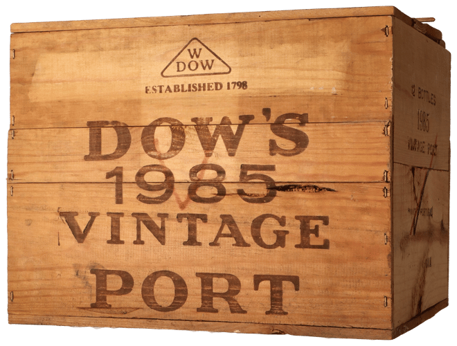 Dow's Vintage Port 1985 i 12 styk trækasse