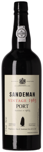 Sandeman Vintage Port 1963 i 6 styks trækasse