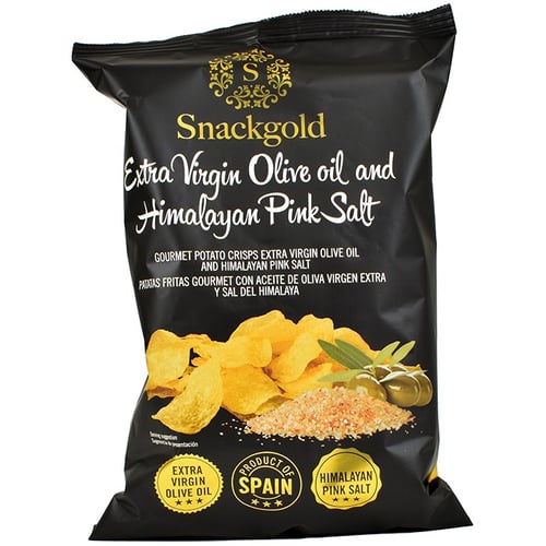 Spanske gourmetchips med Himalayan pink salt 125g