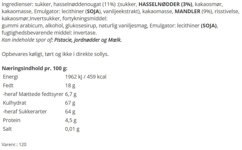 Aalborg Chokoladen Jule Dragée, Crunchy snekugler 90g