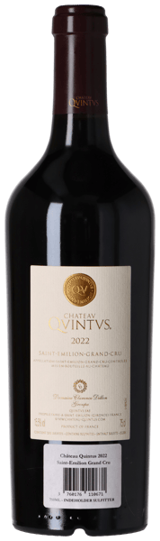 Château Quintus Saint-Émilion Grand Cru 2022 i trälåda