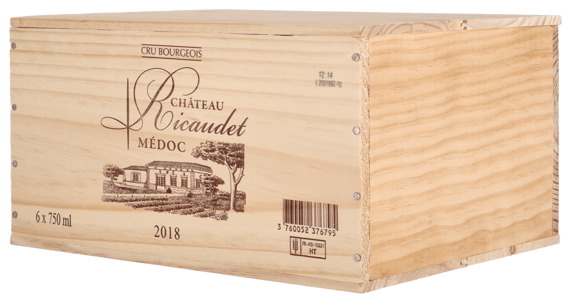 Château Ricaudet Médoc Cru Bourgeois 2018 i trækasse