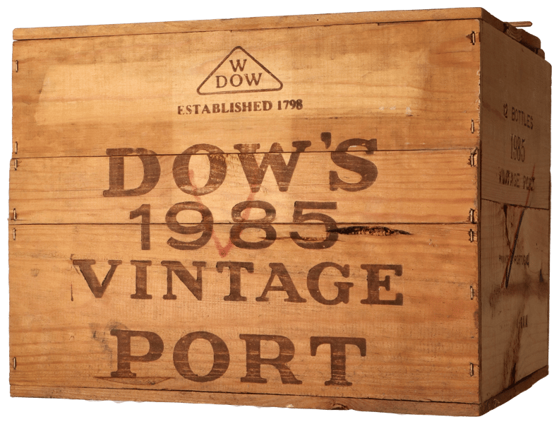 Dow's Vintage Port 1985 i 12 styk trækasse