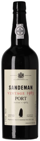 Sandeman Vintage Port 1963 i 6 styks trækasse