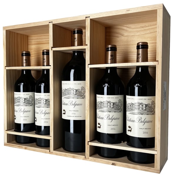 Chateau Belgrave Haut-Medoc 5. Cru Classe 2016 4+1 Magnum i trækasse
