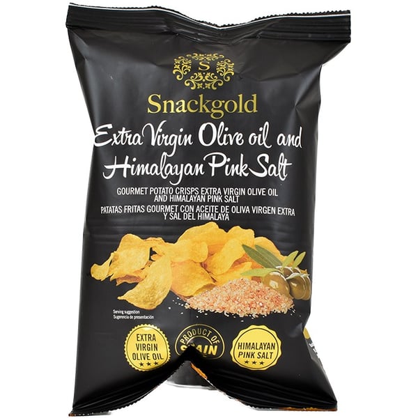 Spanske gourmetchips med Himalayan pink salt 40g