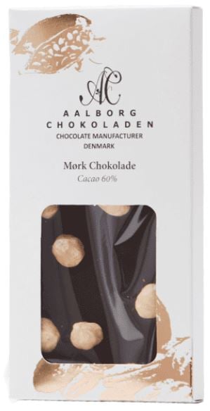 Aalborg chokoladen Hasselnødder Mørk plade 40g