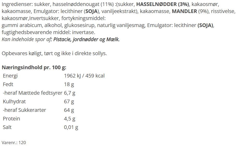 Aalborg Chokoladen Jule Dragée, Crunchy snekugler 90g