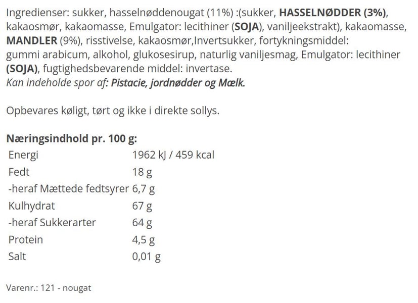 Aalborg Chokoladen Jule Nougat Drageé 90g