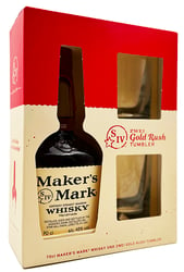 Maker's Mark Bourbon Whisky med 2 glas
