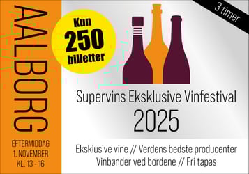 Supervins Eksklusive Vinfestival Aalborg lørdag den 1. november 2025 Eftermiddag kl. 13-16