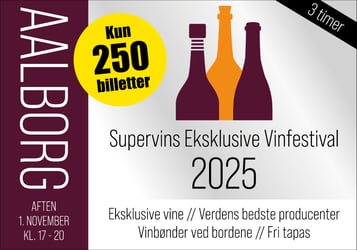 Supervins Eksklusive Vinfestival Aalborg lørdag den 1. november 2025 Aften kl. 17-20